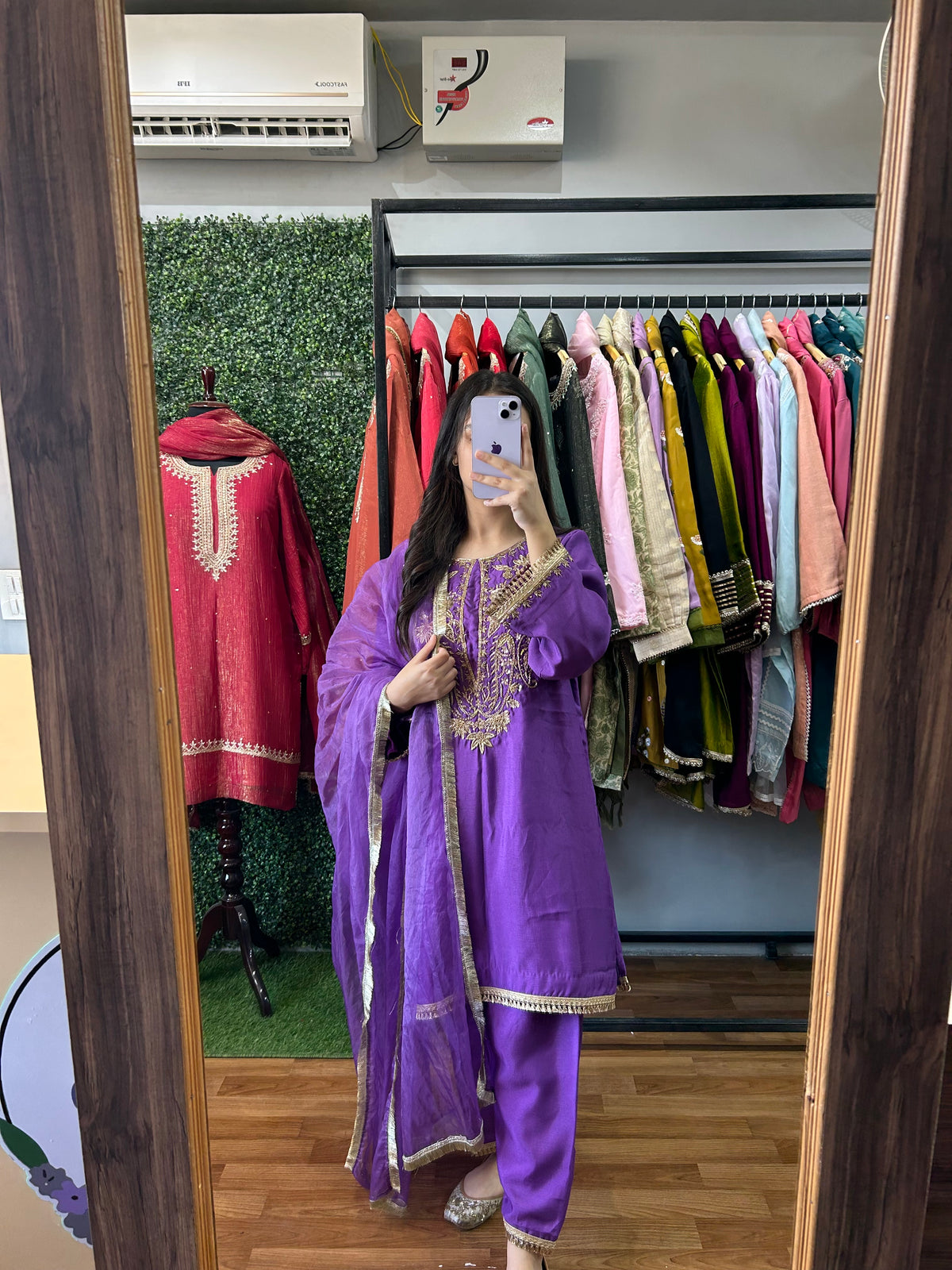 Royal Purple Handwork 3-Peice Suit