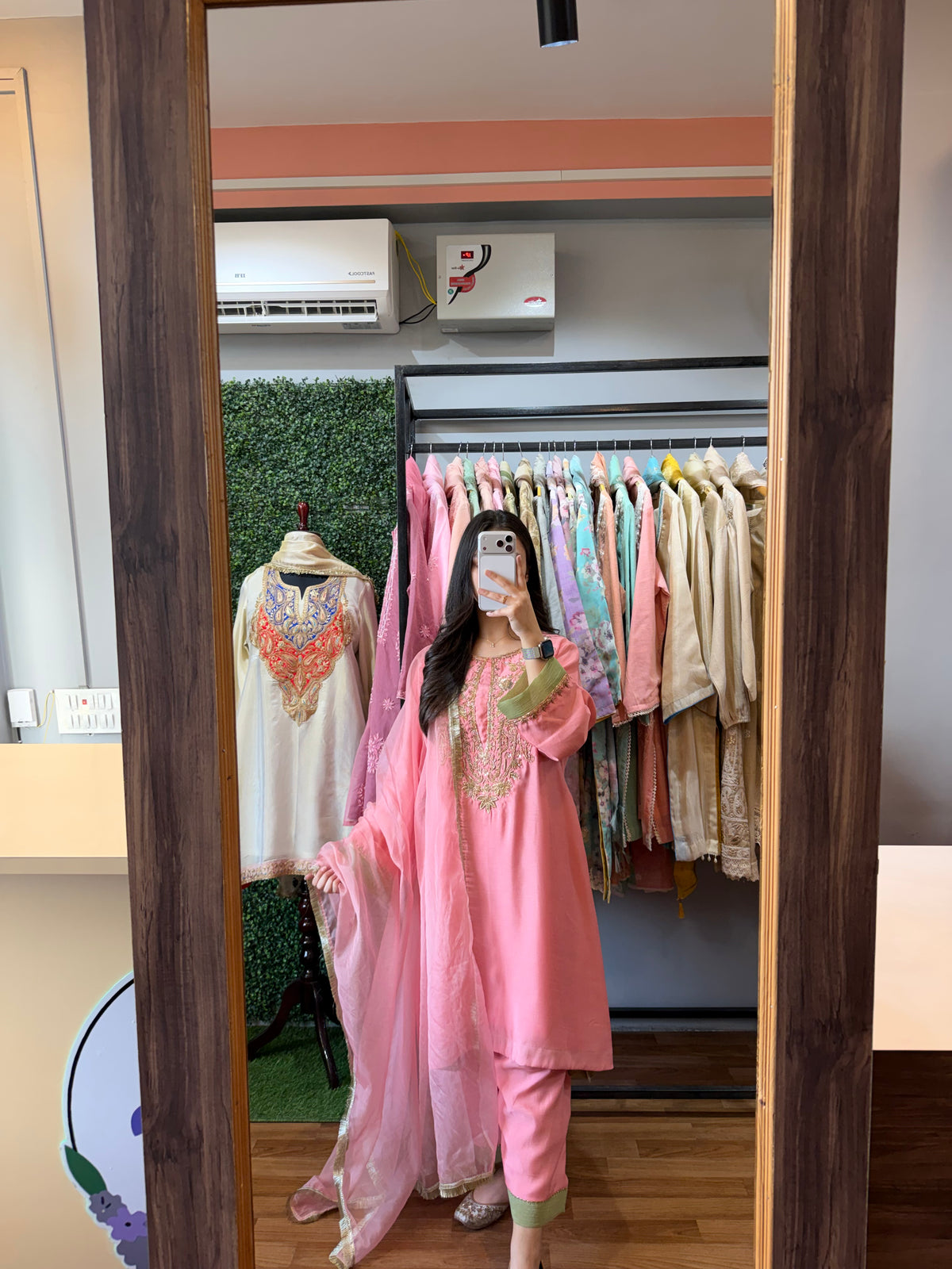 Rose PInk Handwork 3-Peice Suit