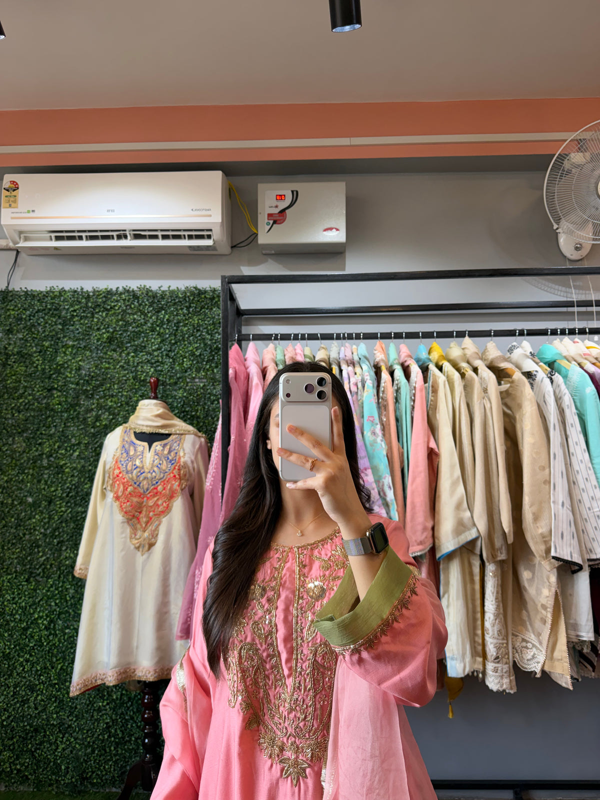 Rose PInk Handwork 3-Peice Suit