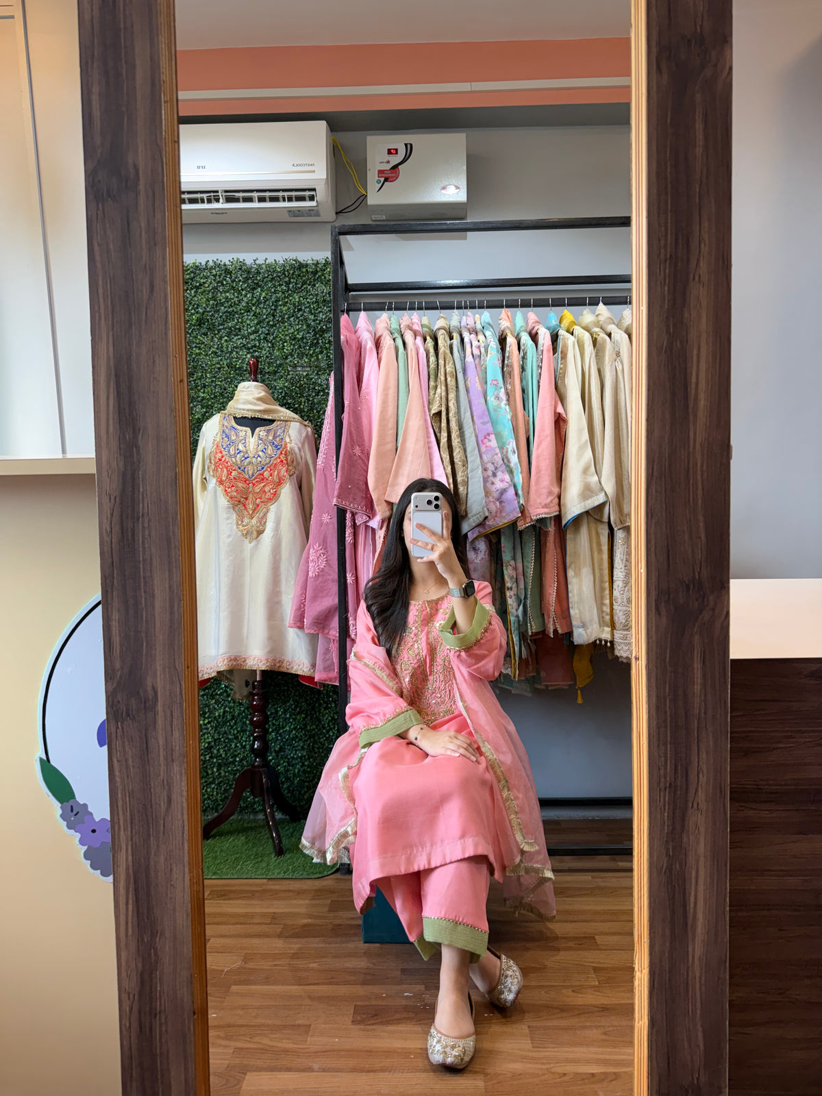 Rose PInk Handwork 3-Peice Suit