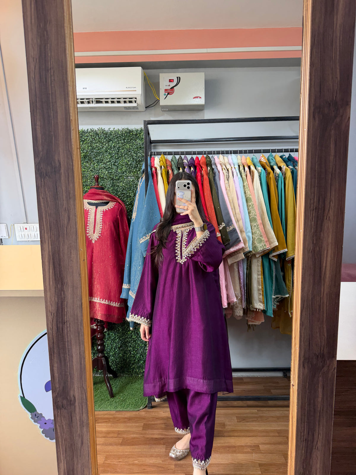 Royal Plum Hand-Embroidered Tilla Suit